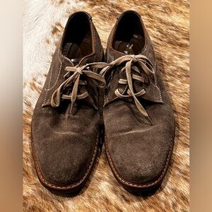 Johnston & Murphy Men's Taupe Suede Lace-Up Shoes l 9